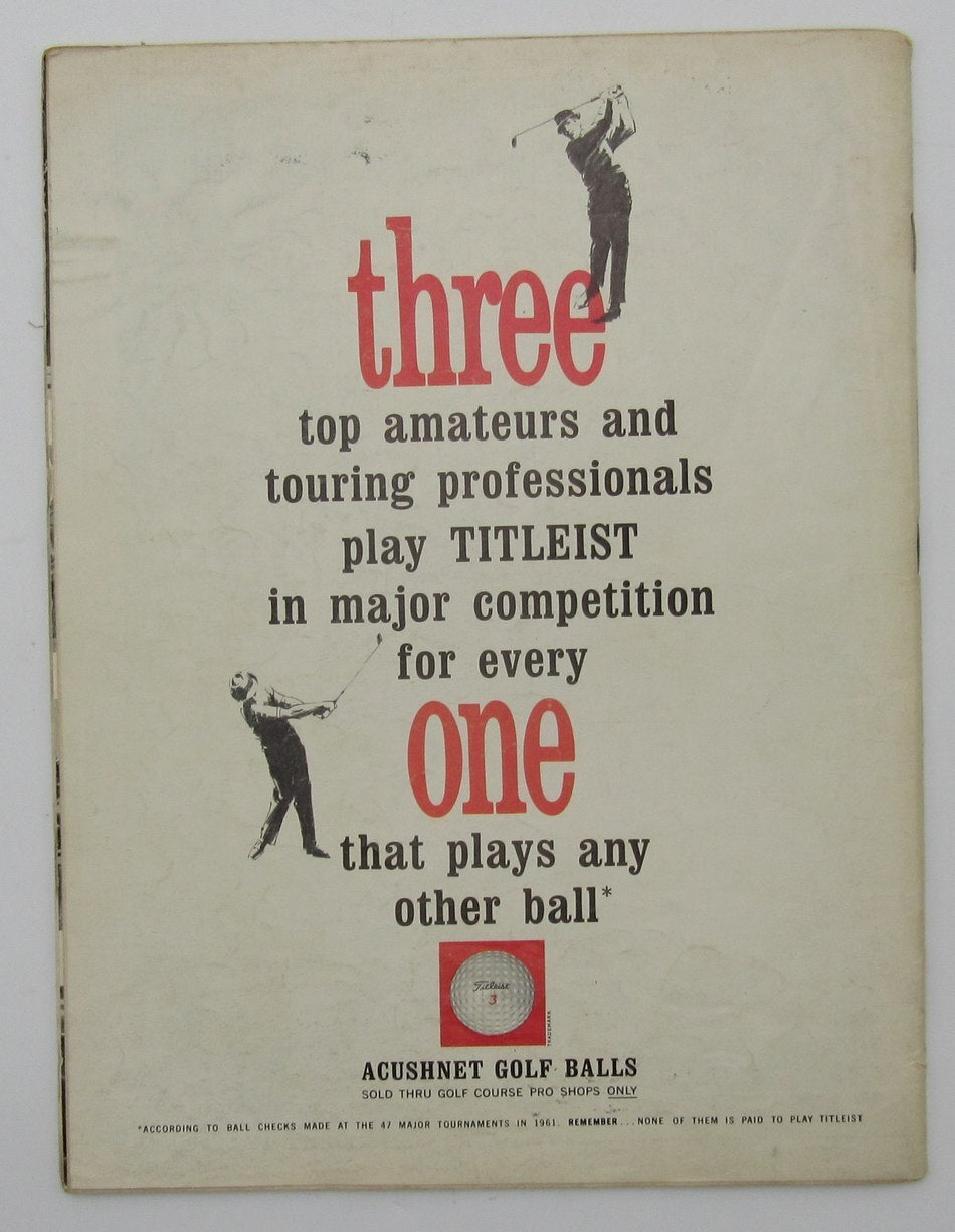 Arnold Palmer Signed/Autographed September 1962