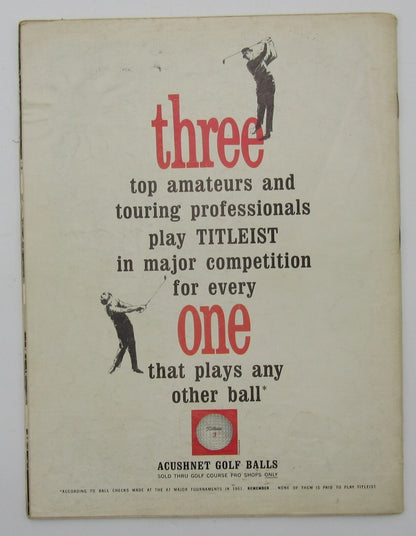 Arnold Palmer Signed/Autographed September 1962