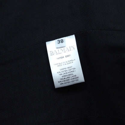 Balmain Women'S Double Breasted Blazer Cotton And Wool Blend