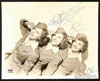 The Andrews Sisters Performers Signed/Inscr 1944