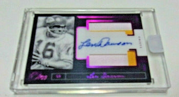 Len Dawson 2018 Panini One Purple Game Used Dual