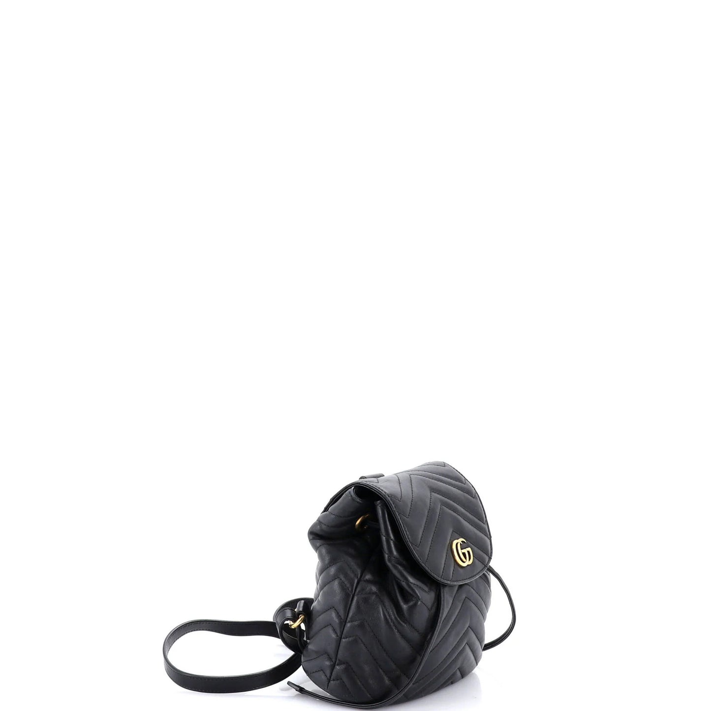 Gucci Gg Marmont Drawstring Backpack Matelasse Leather Mini