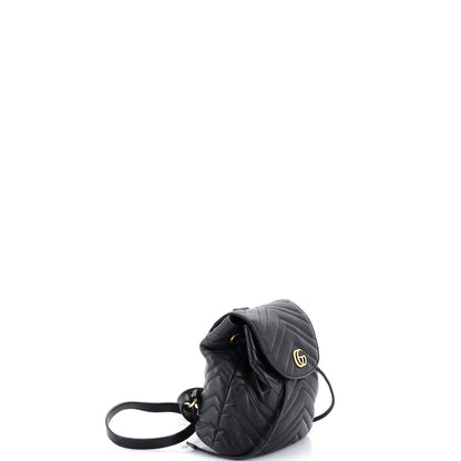 Gucci Gg Marmont Drawstring Backpack Matelasse Leather Mini