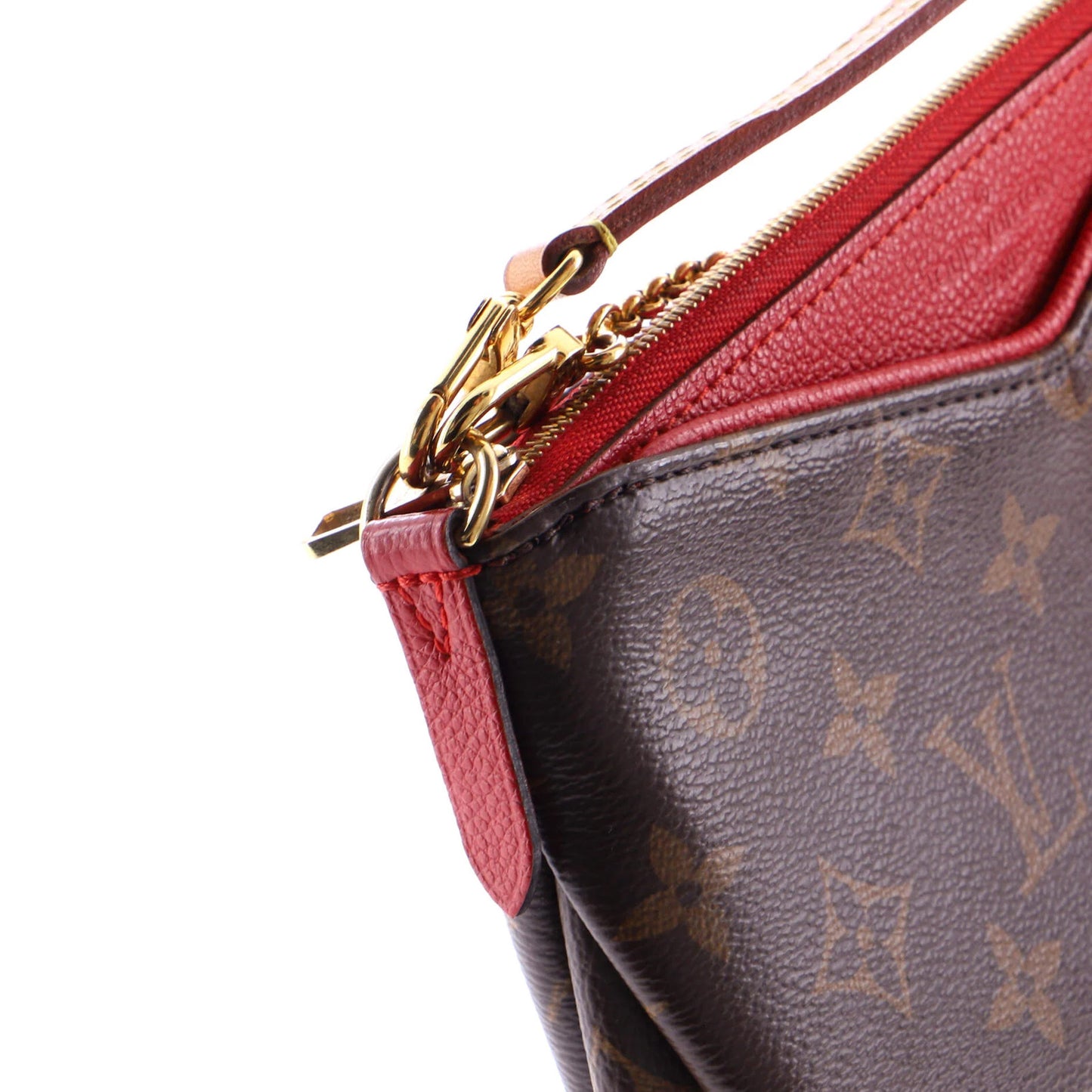 Louis Vuitton Pallas Clutch Monogram Canvas With Leather