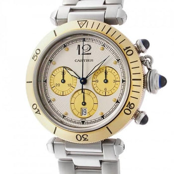 Cartier Pasha 38Mm Chronograph W31011H3 Yg/Ss