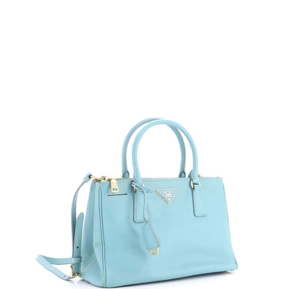 Prada Double Zip Lux Tote Saffiano Leather Small