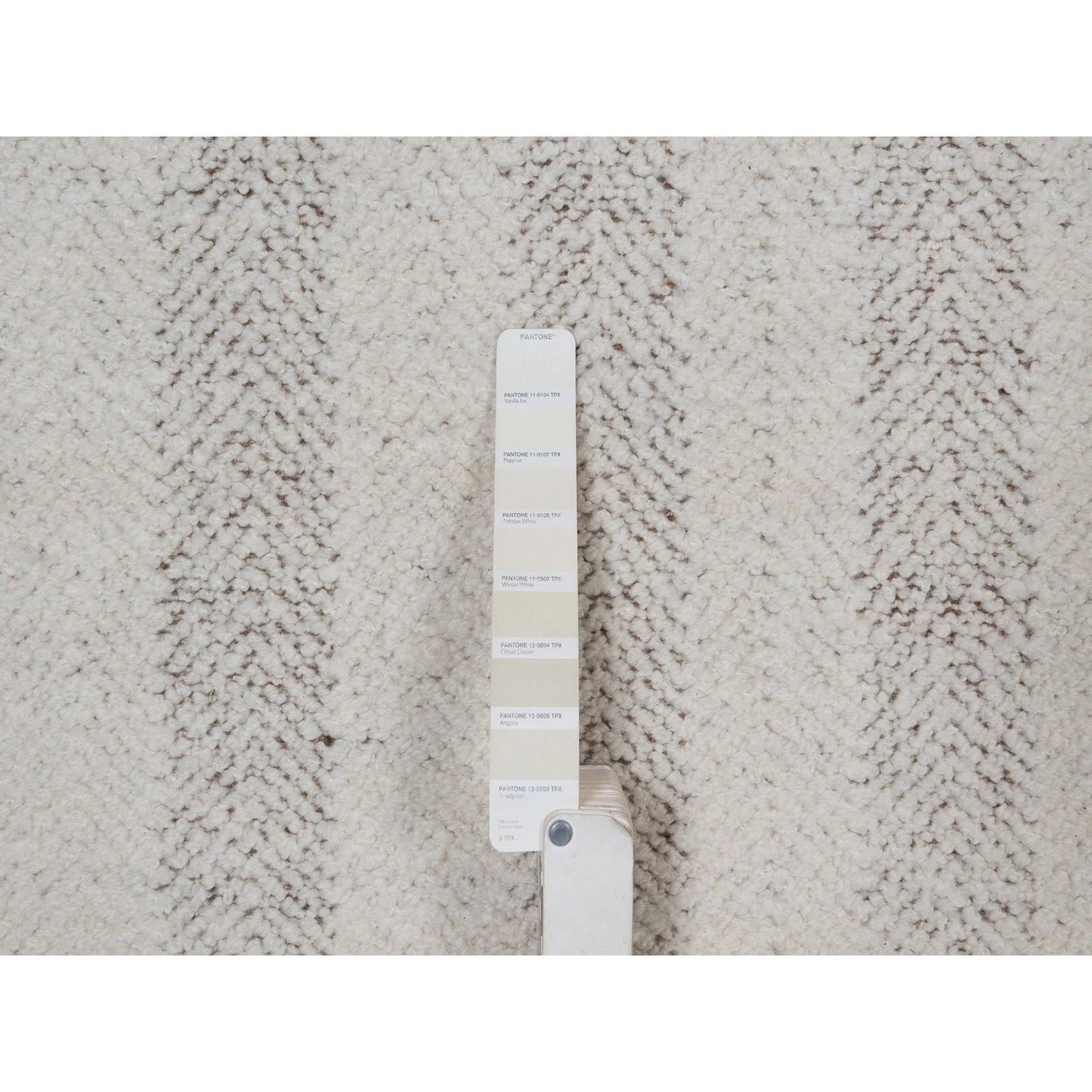 9'3"X12' Ivory Line Design Flat Weave Undyed Natural Wool Hand Woven Rug