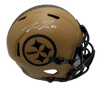 Pat Freiermuth Signed Salute To Service Full Size Replica Helmet Steelers Bas