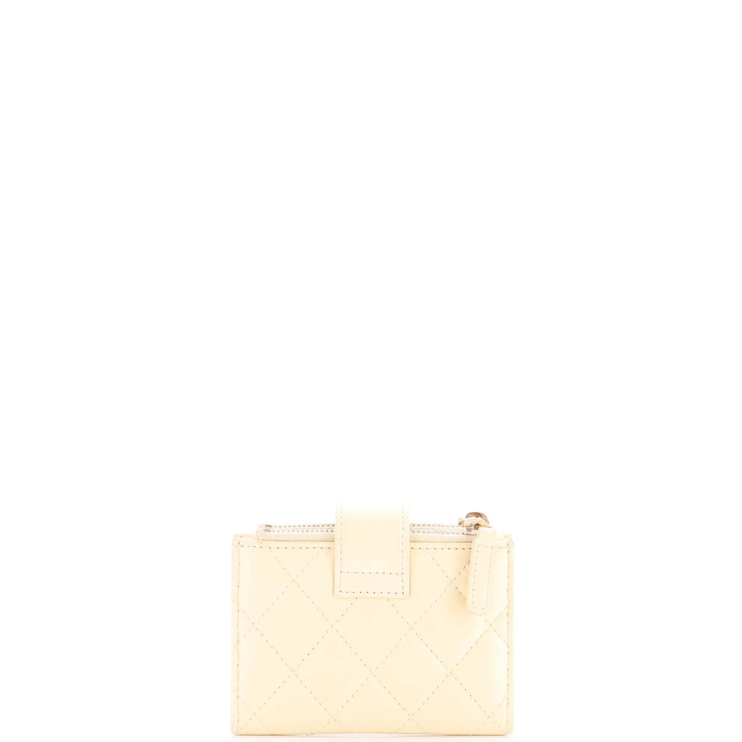 Chanel Double Zip French Wallet Quilted Caviar Compact