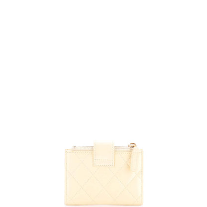 Chanel Double Zip French Wallet Quilted Caviar Compact