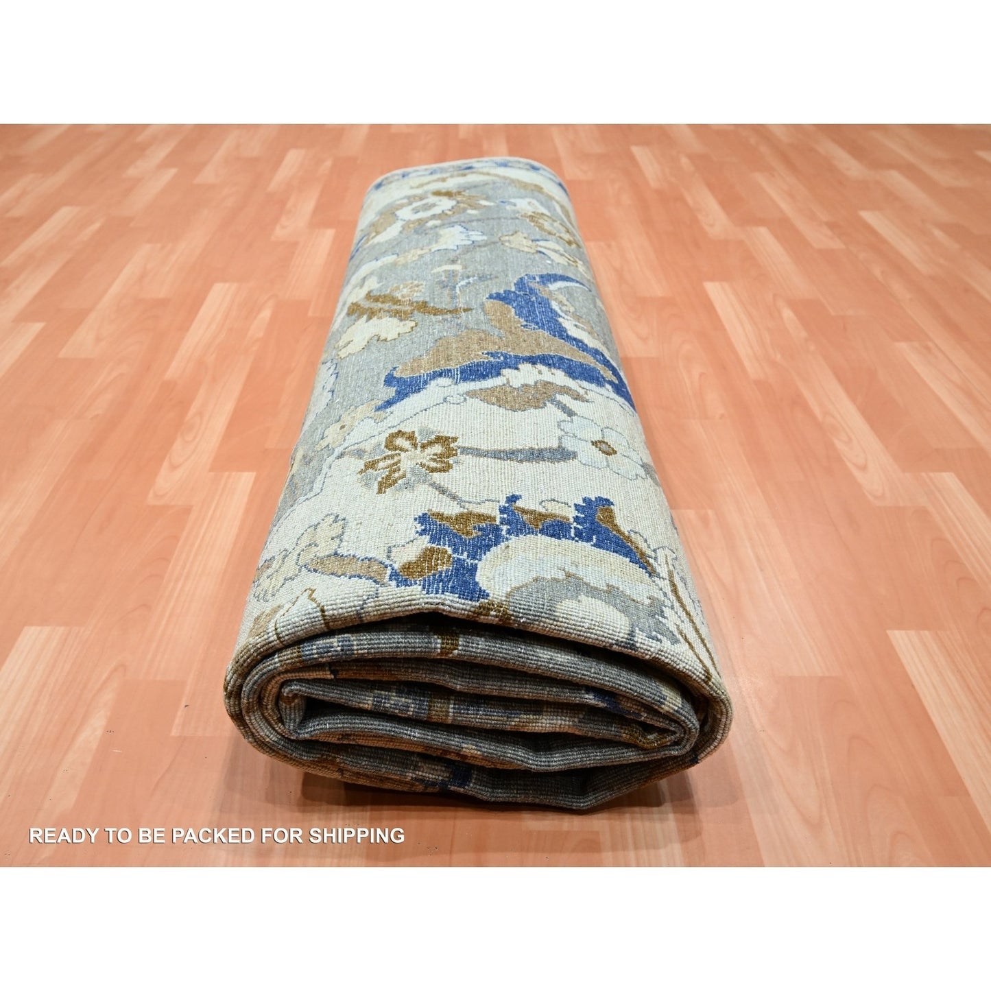 Rug 9'2"x12'3" Chiffon White Polonaise Czartoryski Hand Knotted 100% Wool