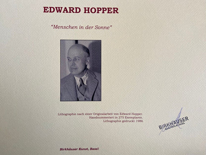 Edward Hopper Coa Lithograph Signature Stamp