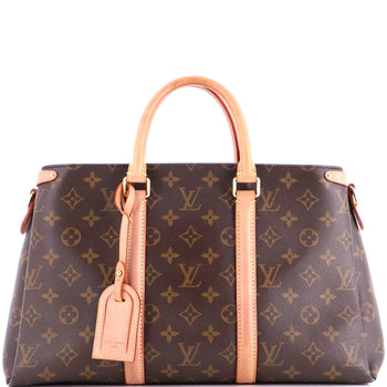 Louis Vuitton Soufflot Tote Monogram Canvas With Leather Mm