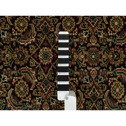8'1"X10'1" Navy Blue Herrita Design 175 Kpsi Pure Wool Hand Knotted Rug