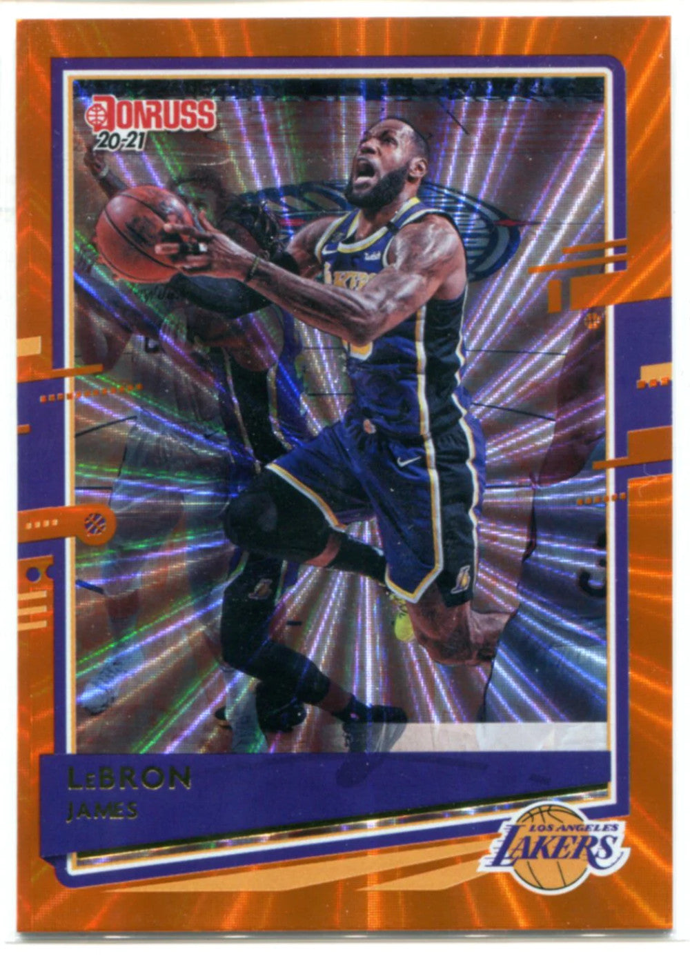 Lebron James 2020-21 Donruss Orange Laser Card #12