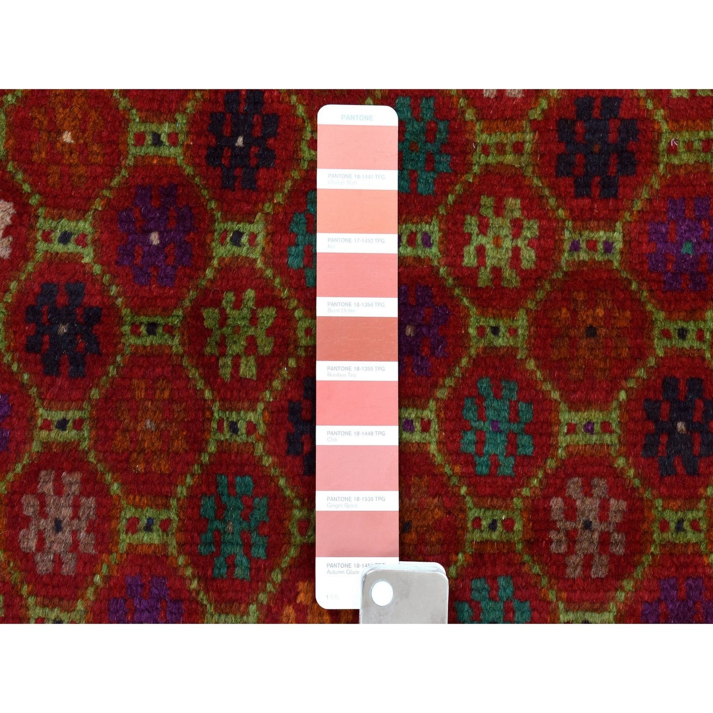 3'X4'8" Tribal Design Hand Made Pure Wool Colorful Afghan Village Rug