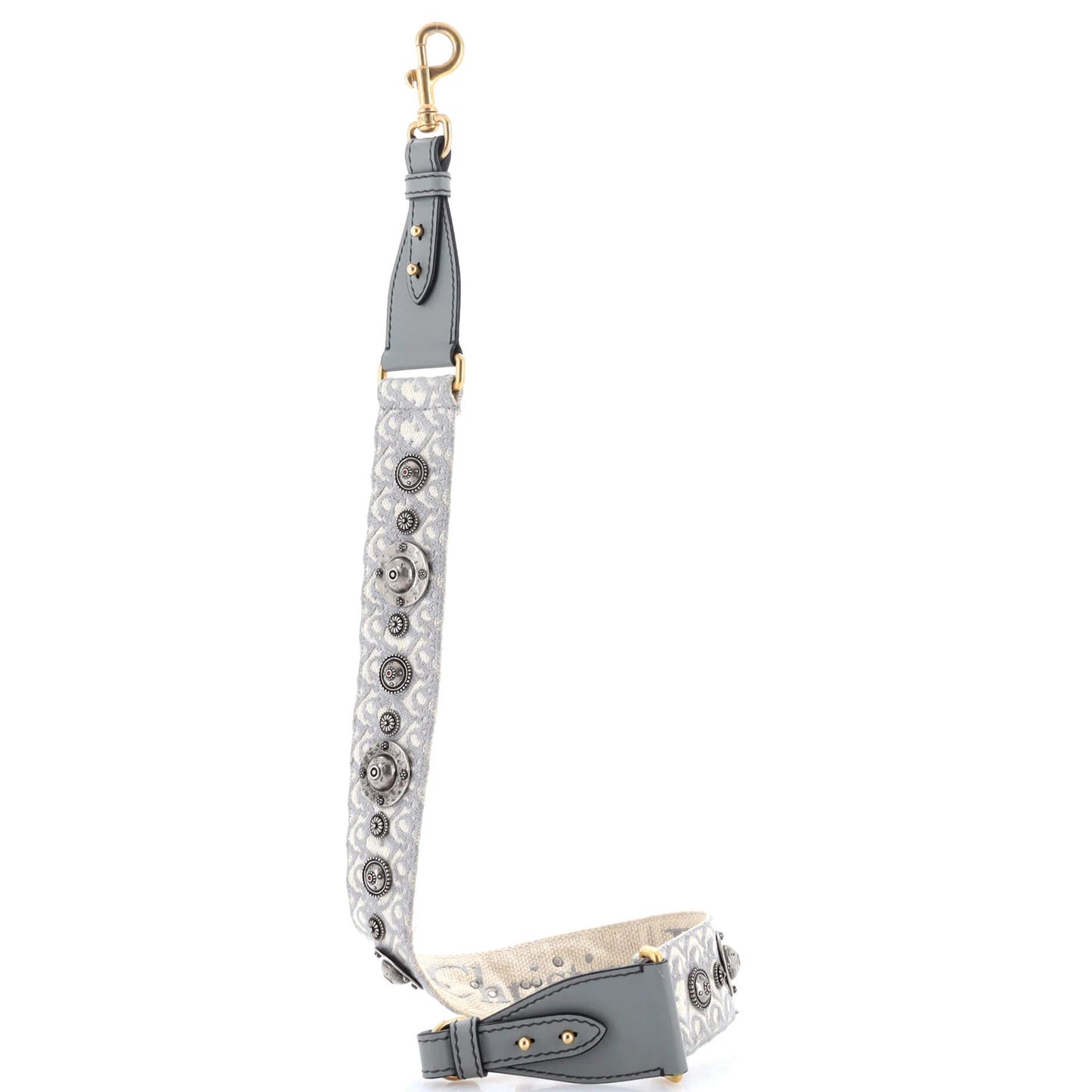 Christian Dior Shoulder Strap Embellished Oblique Canvas