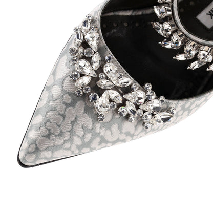 Manolo Blahnik Women'S Lurum Heeled Mules Jacquard 90