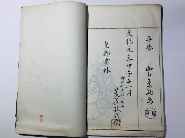 1804 Yamato Jinbutsu Gafu Yamaguchi Soken Japanese Woodblock Print 3 Vol Book
