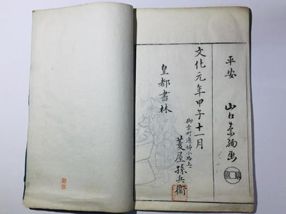 1804 Yamato Jinbutsu Gafu Yamaguchi Soken Japanese Woodblock Print 3 Vol Book