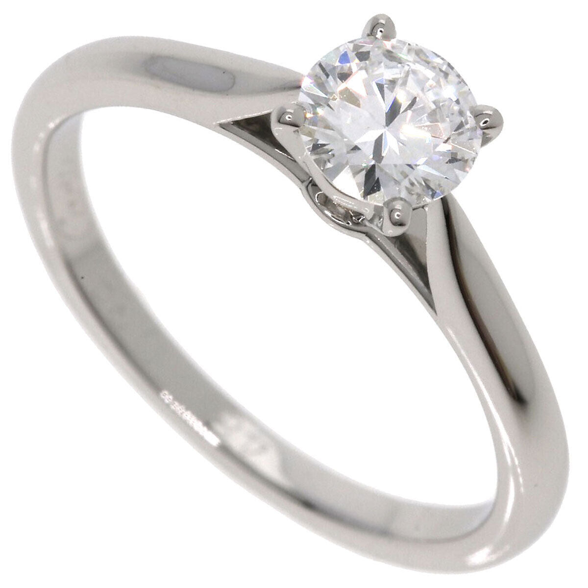 CARTIER Ring Solitaire 1P Diamond #48 Platinum