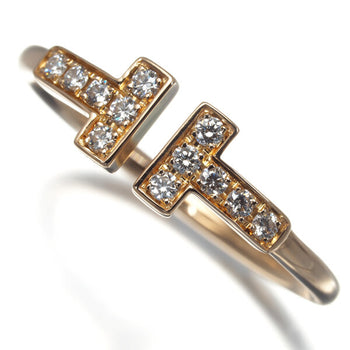 Tiffany&Co. Ring Diamond Tiffany T Wire Us6-6.25 18K 750 Rose Gold