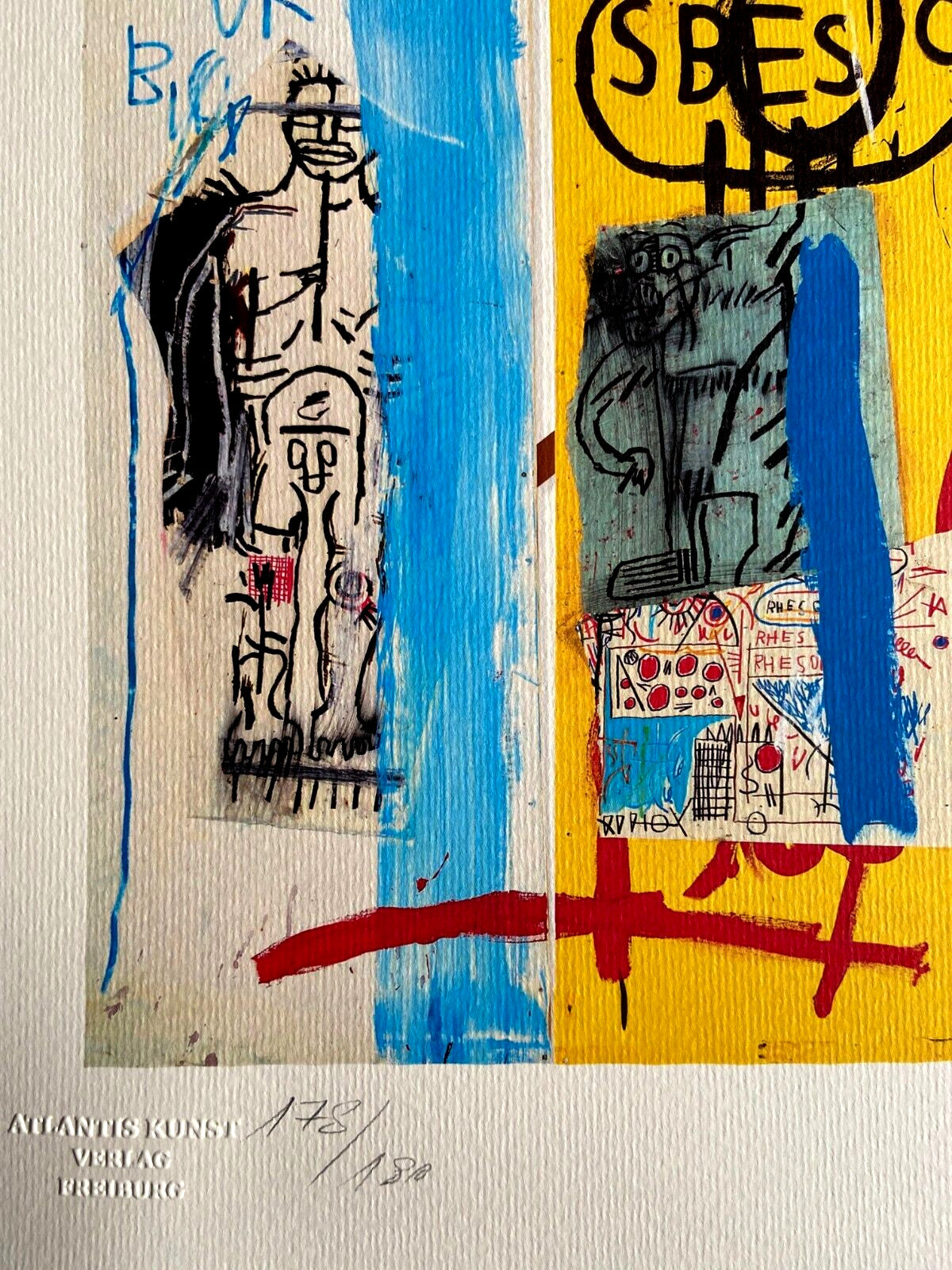 Jean-Michel Basquiat Lithograph Signed Coa