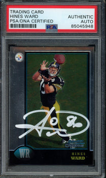 Hines Ward Steelers Autographed 1998 Bowman