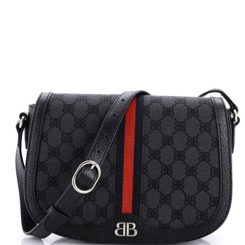 Medium Gucci x Balenciaga The Hacker Project Flap Messenger Bag BB Canvas