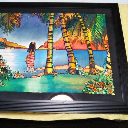 Susan Patricia "Moondance" Original Painting Tropical Woman Landscape 70X100Cm