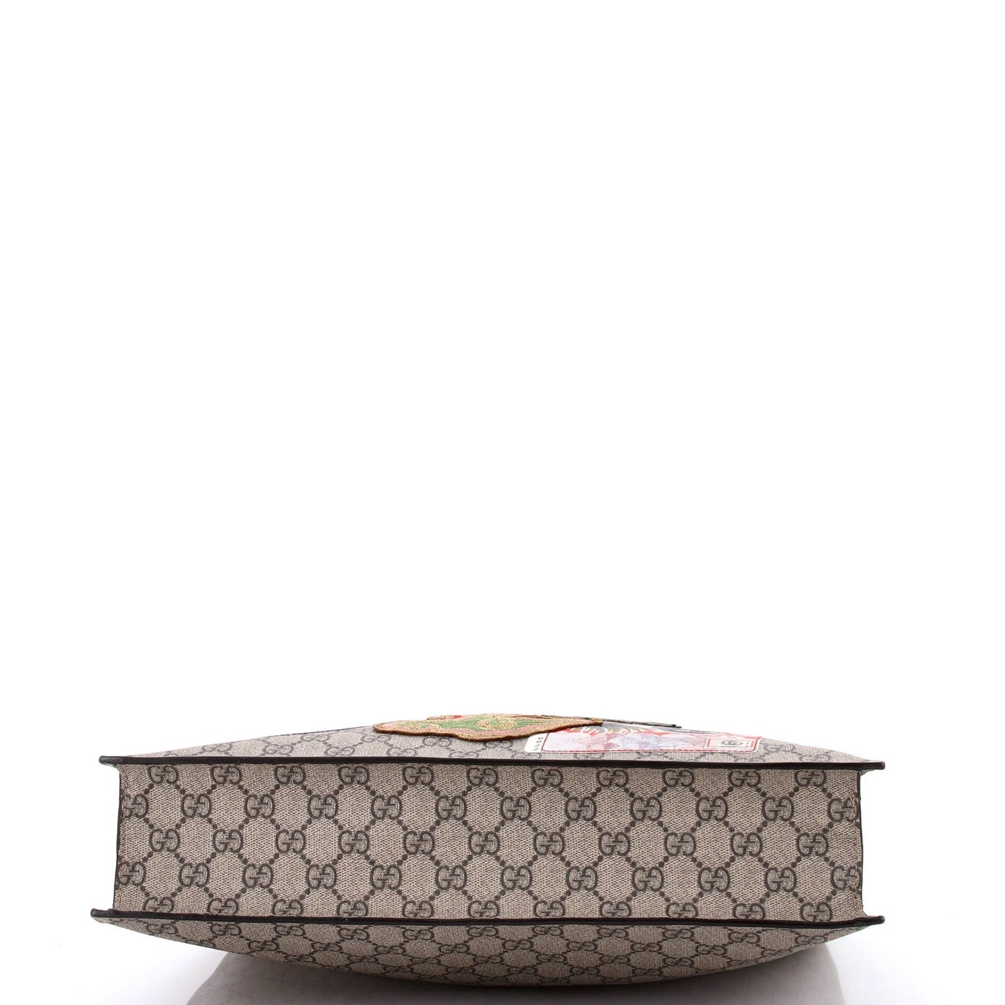 Gucci Courrier Convertible Soft Open Tote Gg Coated Canvas With Applique North