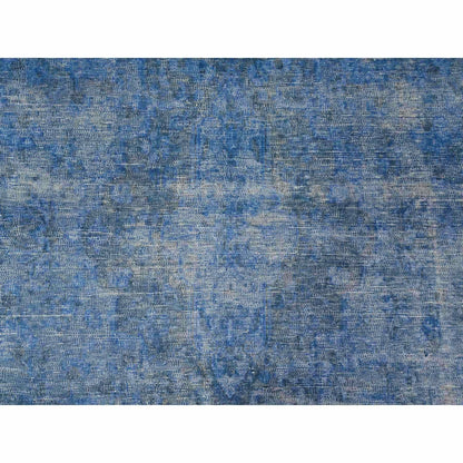 9'8"X12'10" Lowes Blue Cleaned Vintage Zoroastrian Karman Oriental Rug