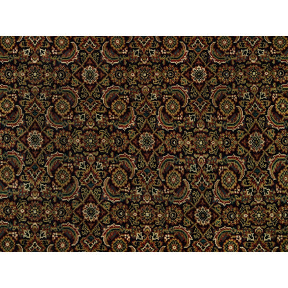 8'1"X10'1" Navy Blue Herrita Design 175 Kpsi Pure Wool Hand Knotted Rug