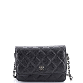 Chanel Wallet On Chain Quilted Caviar Mini