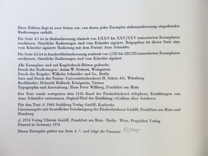 Orpheus' By Arno Schmidt With 27 Original