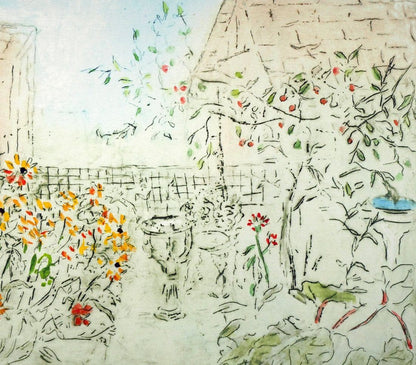 July" Giclee Print, Edition 46/ 300, Signed - Joanne ISAAC "Garden