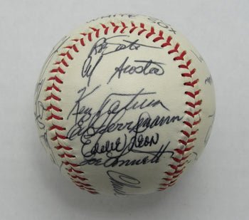 1974 White Sox Team Signed By 22 Baseball Santo (Hof) Tanner Allen Wood 184934