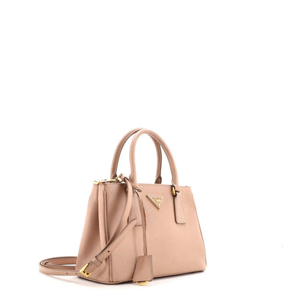 Prada Galleria Double Zip Tote Saffiano Leather Small