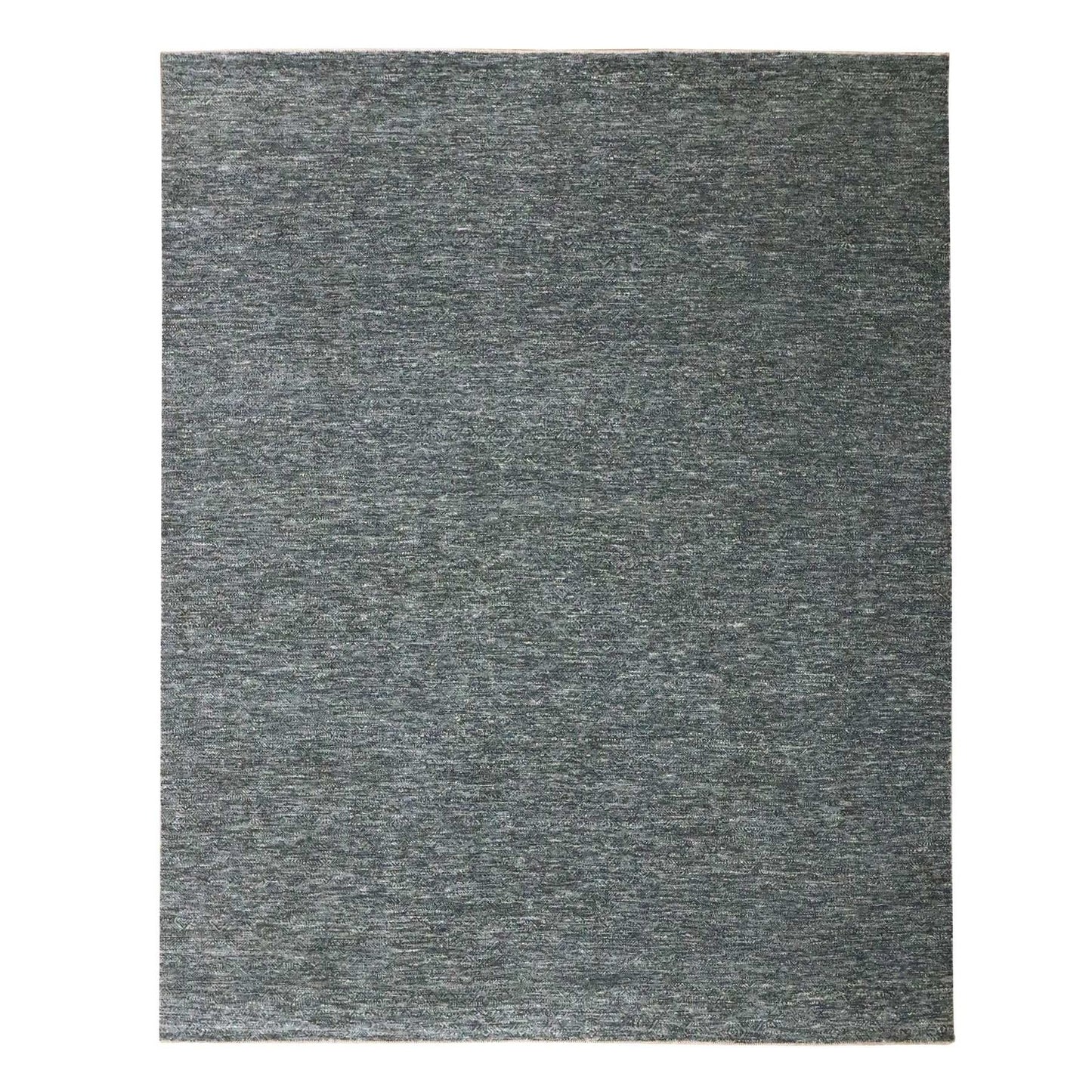 8'1"X10'1" Dim Gray Hand Knotted Kohinoor Small Geometric Design Wool Rug