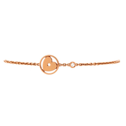 Louis Vuitton Idylle Blossom Monogram Heart Bracelet 18K Rose Gold With Diamond