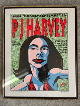 Hampton PJ Harvey poster signed by the author Justin