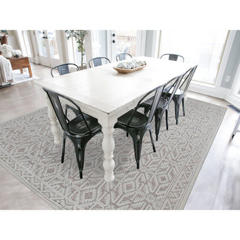 9'X12' Marian Blue Oushak Design Textured Wool Hand Knotted Oriental Rug