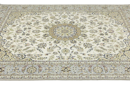 Indo-Nain 8X10 ft Classic Floral Oriental Rug for Living Room Decor