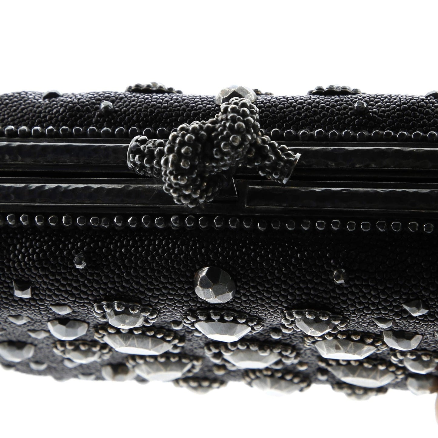 Bottega Veneta Box Knot Clutch Embellished Stingray Small