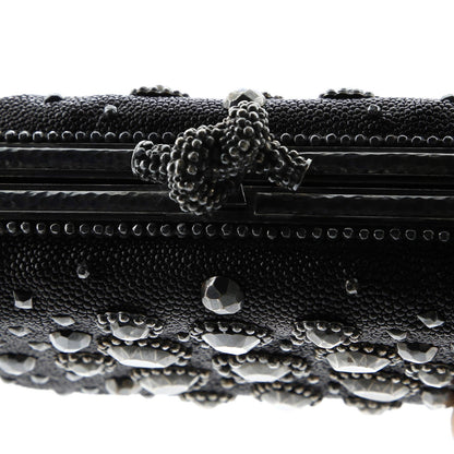 Bottega Veneta Box Knot Clutch Embellished Stingray Small