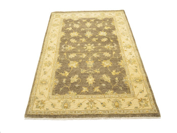 Hand-Knotted Peshawar Oriental Rug Floral Design