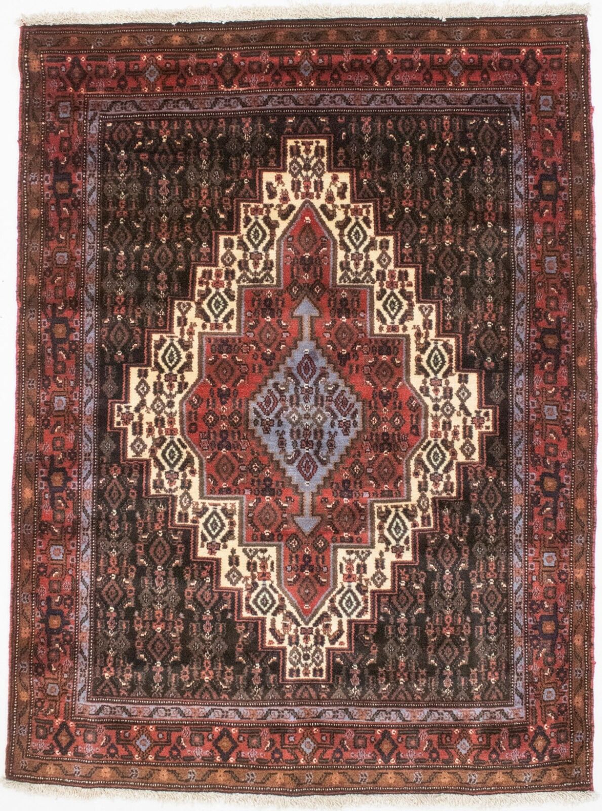 Vintage Handmade Oriental Area Rug Geometric