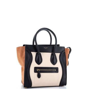 Celine Tricolor Luggage Bag Leather Micro
