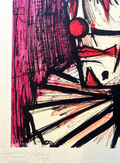 Bernard Buffet Lithograph Certified Coa Signed With Pen Op Numbered With Pencil