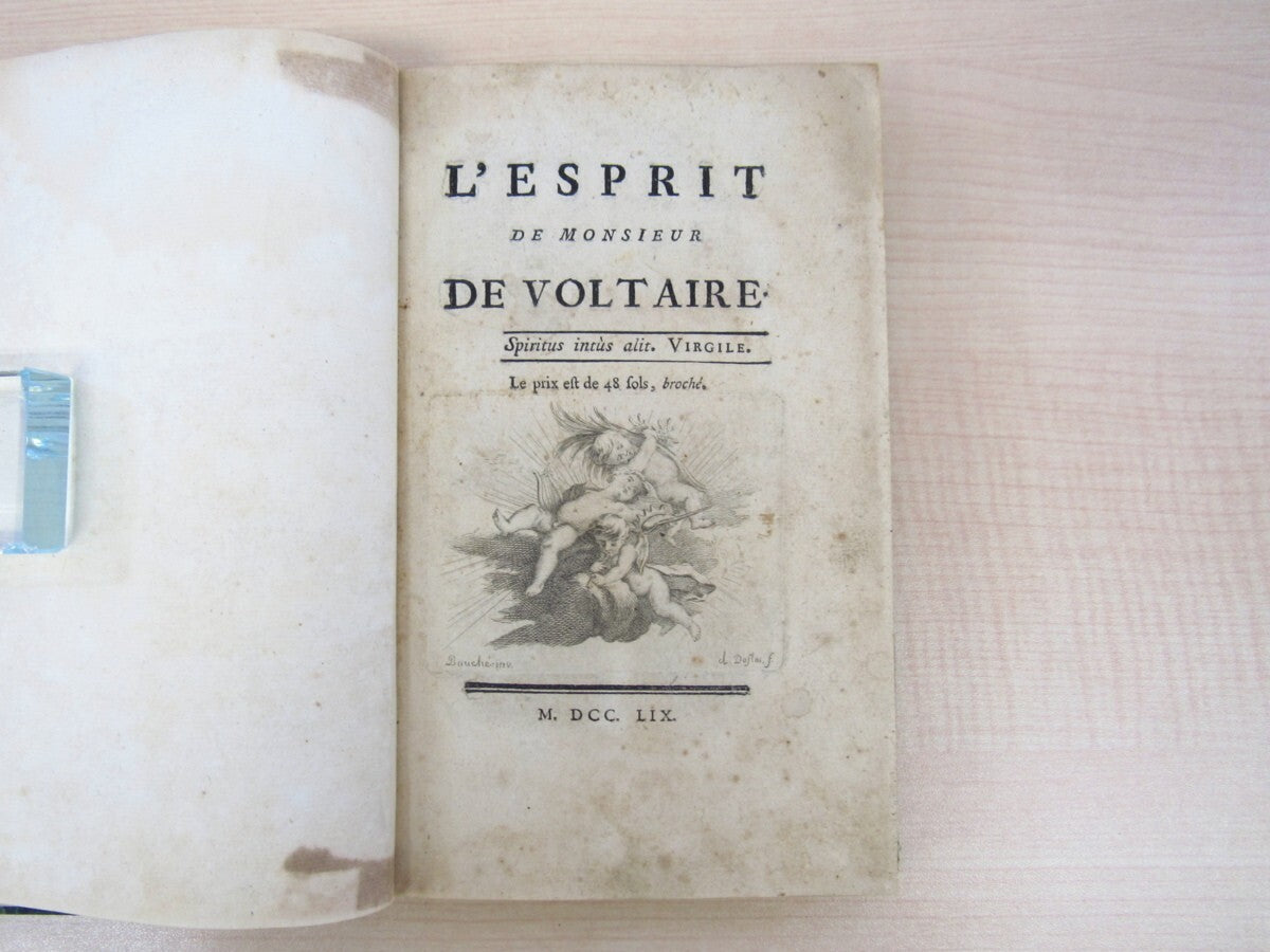 Voltaire Lesprit De Monsieur De Voltaire 1759 First Edition Rare Collectible